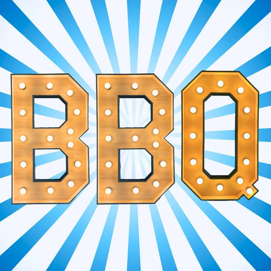 Lichtletters 'BBQ' (Verhuur / 100CM hoog)