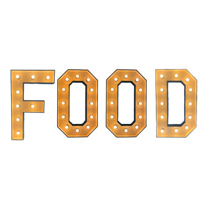 FOOD Lichtletters (Verhuur / 100CM hoog)